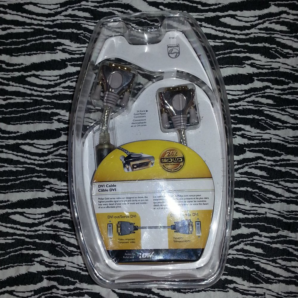 PHILIPS DVI CABLE CONNECTOR 24K GOLD PLAT MADE USA - Picture 2 of 2